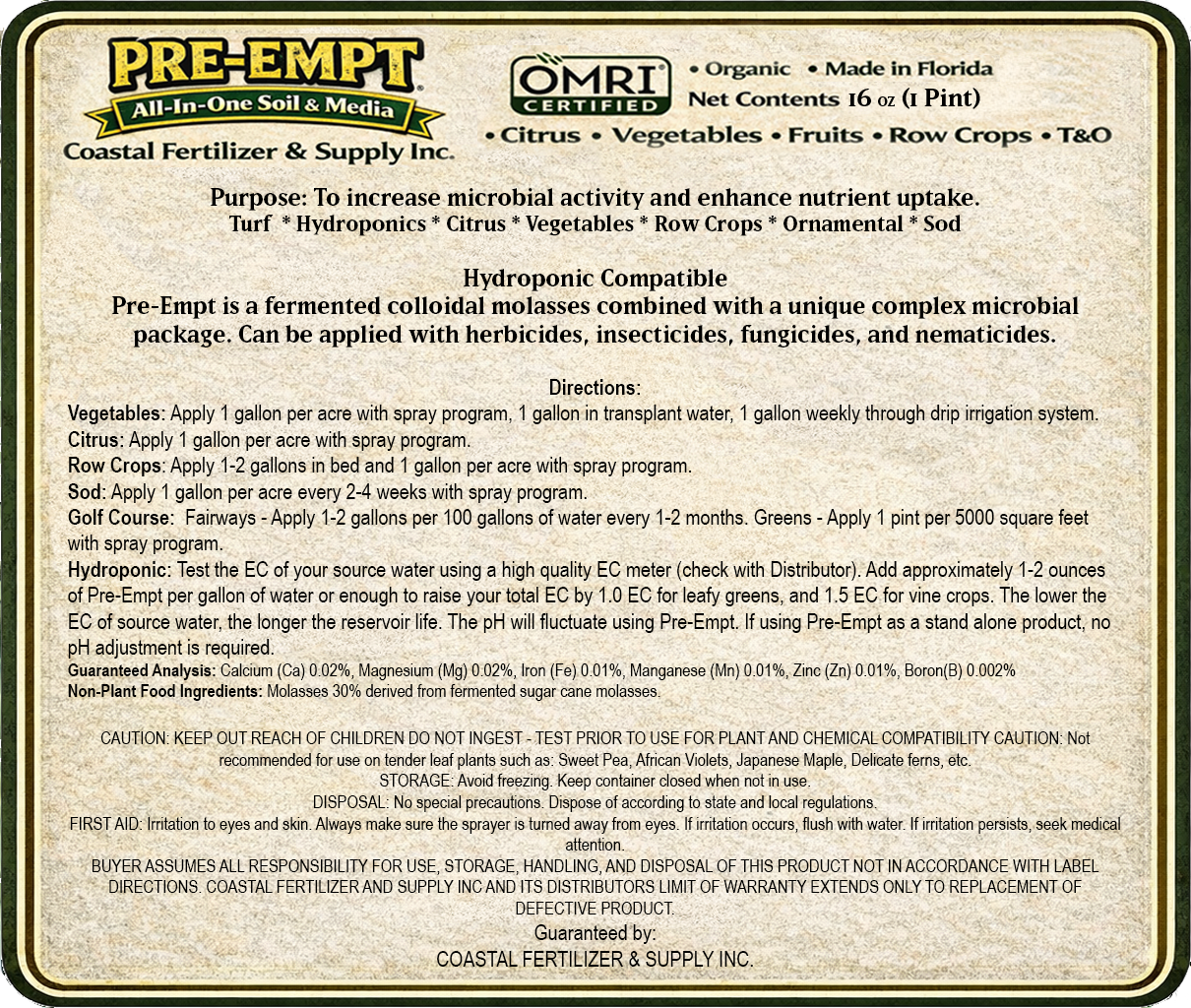 Pre-Empt, OMRI-listed Organic Hydroponic All-In-One Soil & Media - Image 6